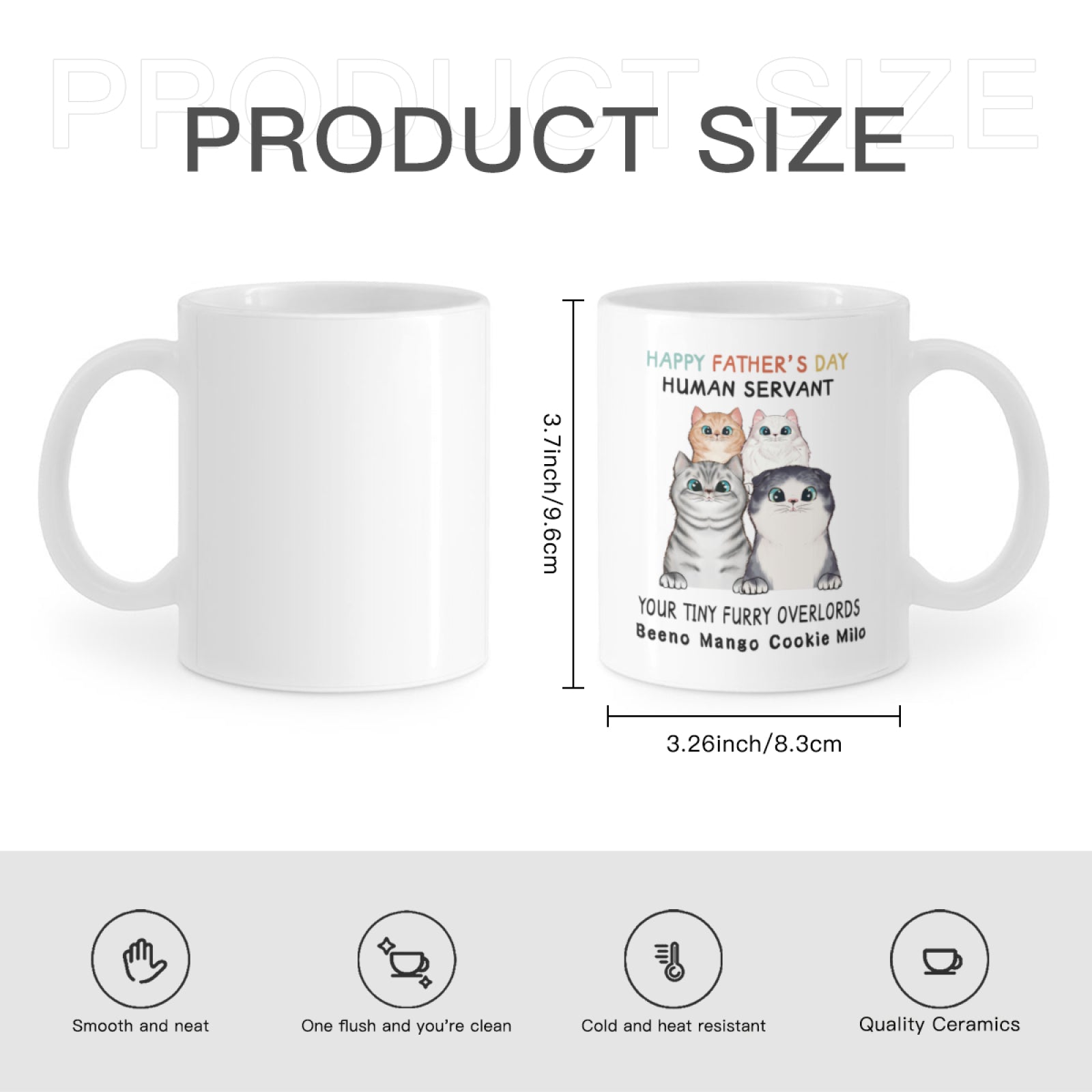 Best Father's Day Gift - Funny Cat Cute Cup for Coffee Mugs Cups Tea，Novelty Gifts for Father's Day、Birthday Gifts - colorfulcustom