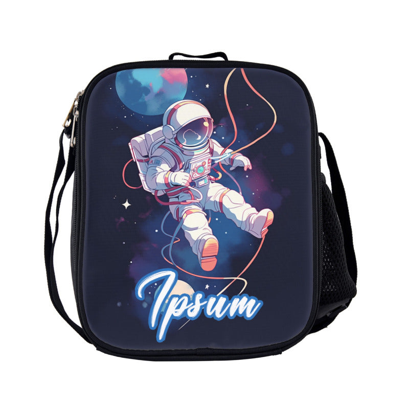 Personalized Boys Backpacks - Customized Name Boys Blue Space Astronaut Backpack - Toddler School Bags - Children's School Bags