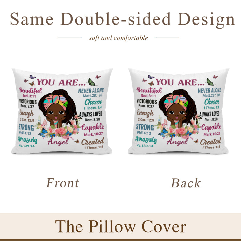 Personalized Black Magic Girl Throw Pillow