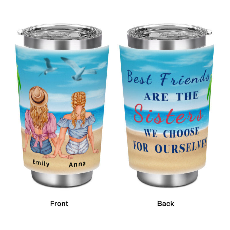 Personalized Custom Tumblers -" Best Friends Are The Sisters We Choose Ourselves",Gifts For Sister,Gifts For Friends - colorfulcustom