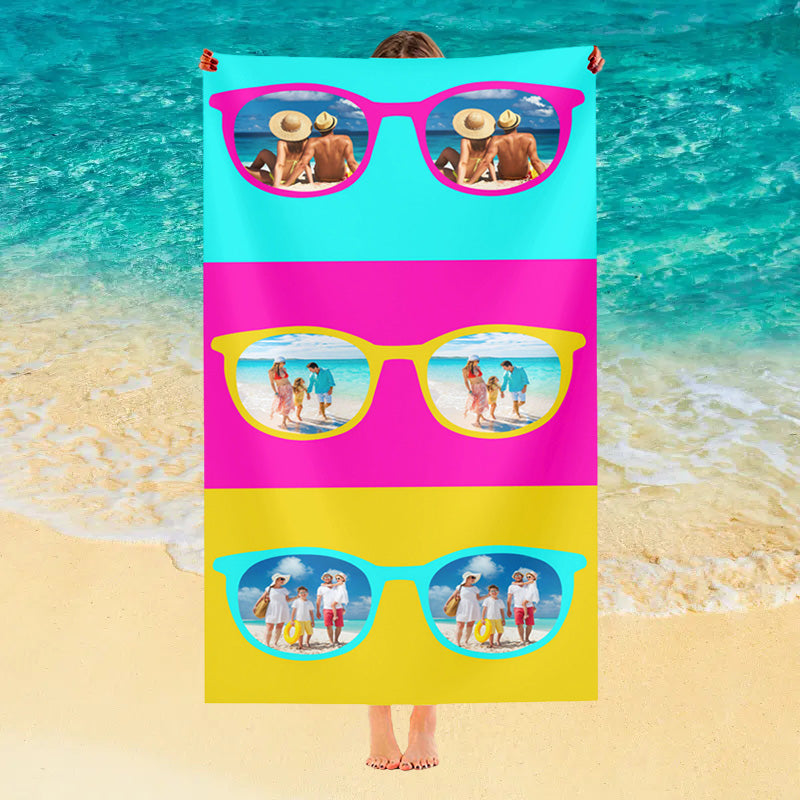 Personalized Beach Towel, Upload Pictures To Customize Exclusive Beach Towels, The Best Choice For Parents, Children, Friends And Gifts - colorfulcustom