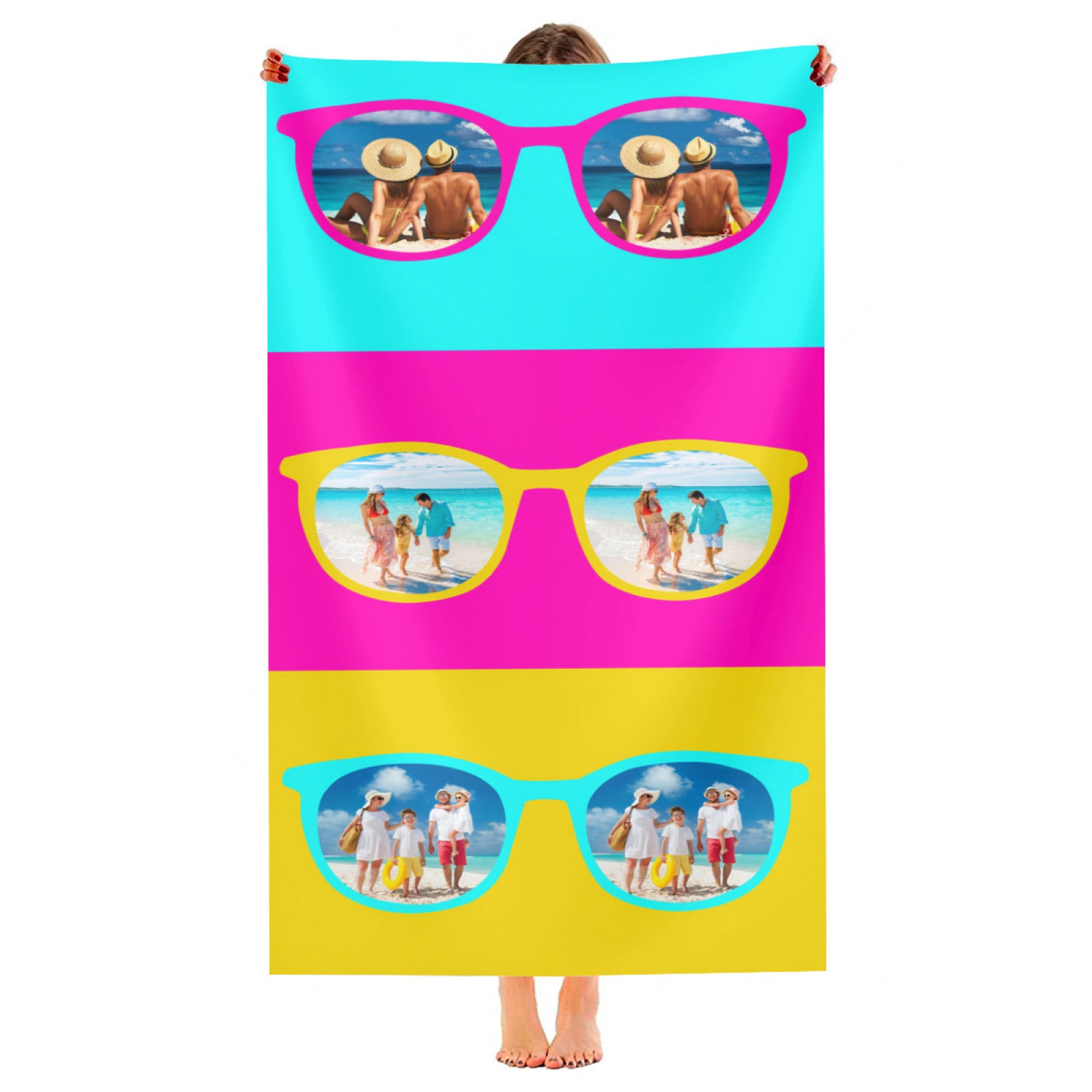Personalized Beach Towel, Upload Pictures To Customize Exclusive Beach Towels, The Best Choice For Parents, Children, Friends And Gifts - colorfulcustom
