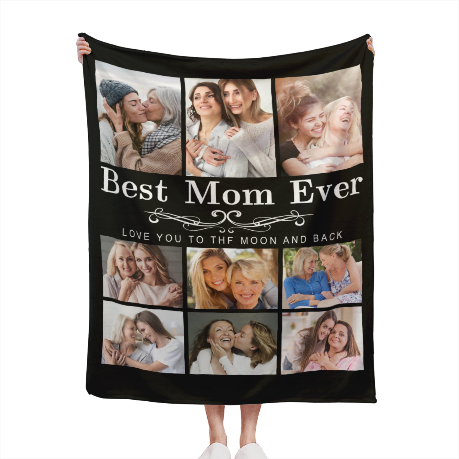 "Best Mom Ever" Personalized Photo Blanket. Perfect Gift for Mom - colorfulcustom