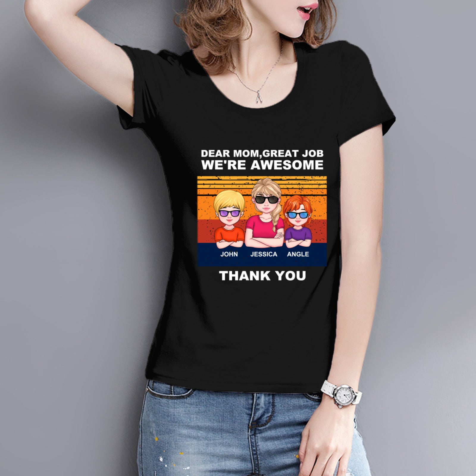 Personalized Custom T-Shirts For Women - Gifts For Mom, Mother's Day Gifts - colorfulcustom