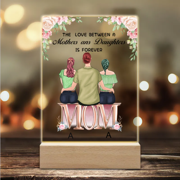 Mother's Day Gift for Mom Personalized Rectangle Acrylic Plaque LED Lamp Night Light - colorfulcustom