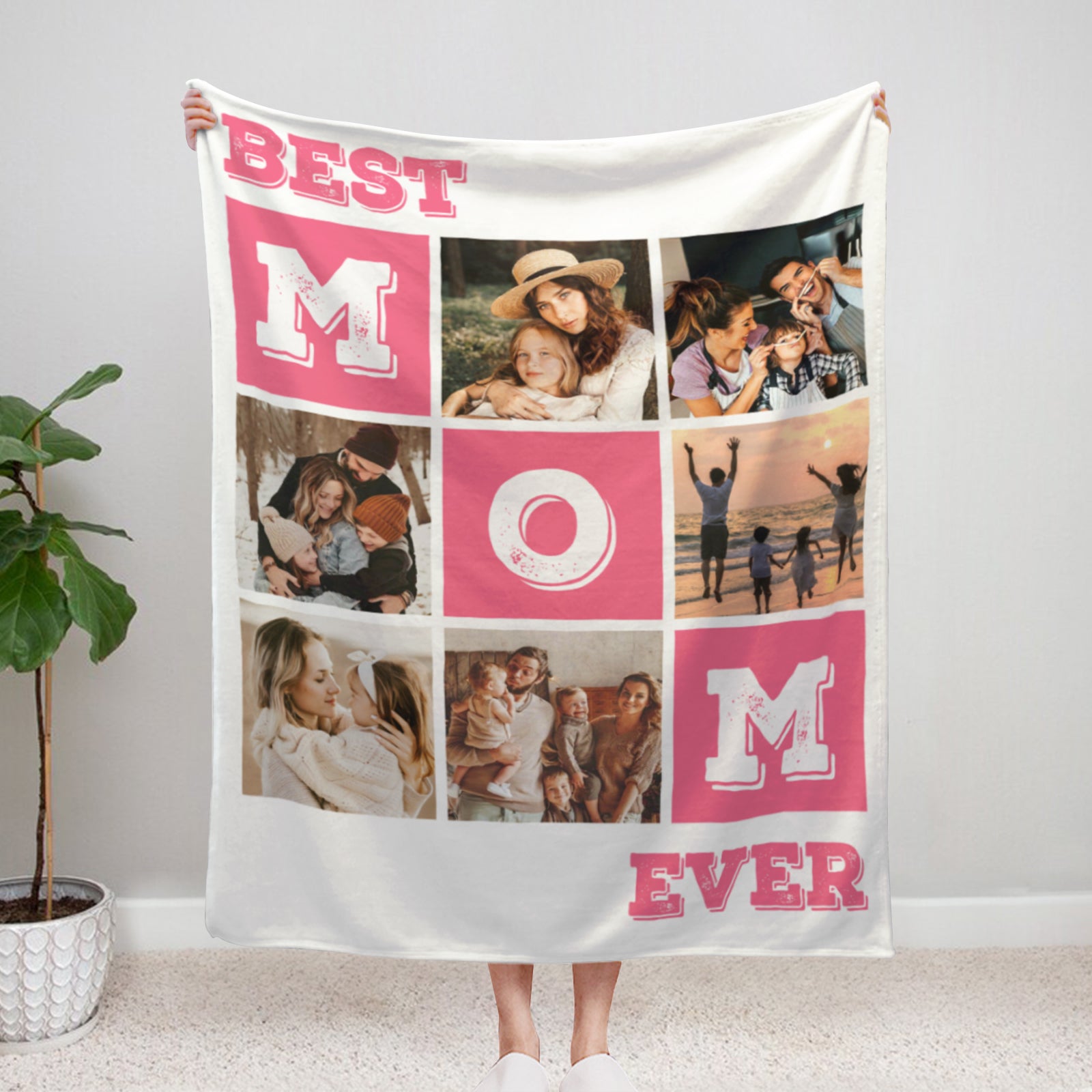 Personalized "Best Mom Ever" blanket with photo - perfect gift for Mother's Day and Birthdays - colorfulcustom