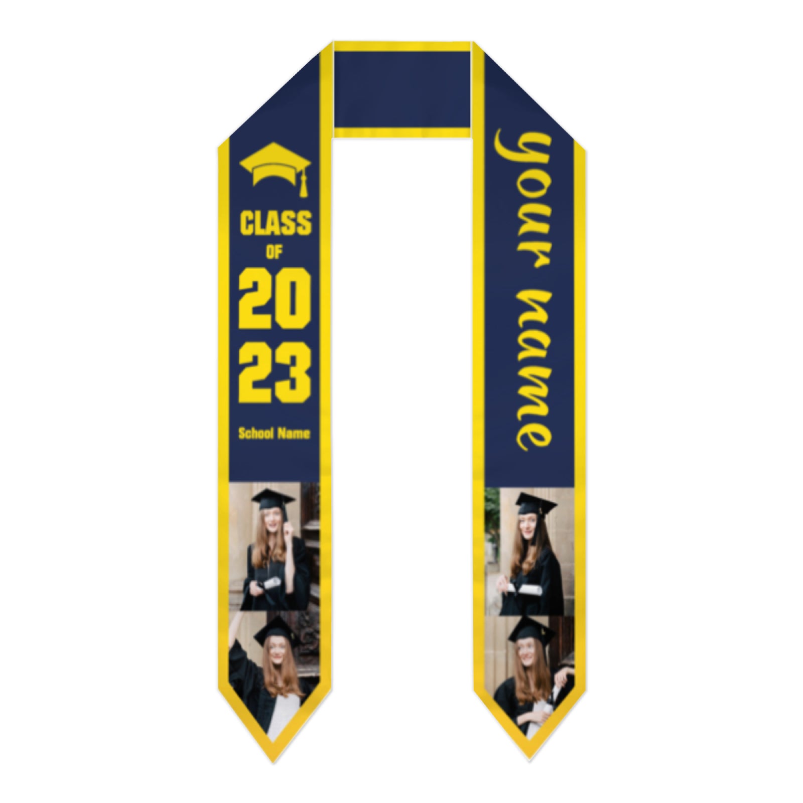 Class Of 2023 Best Gift For Graduation's Day - Upload Image - Personalized Graduation Stole - colorfulcustom