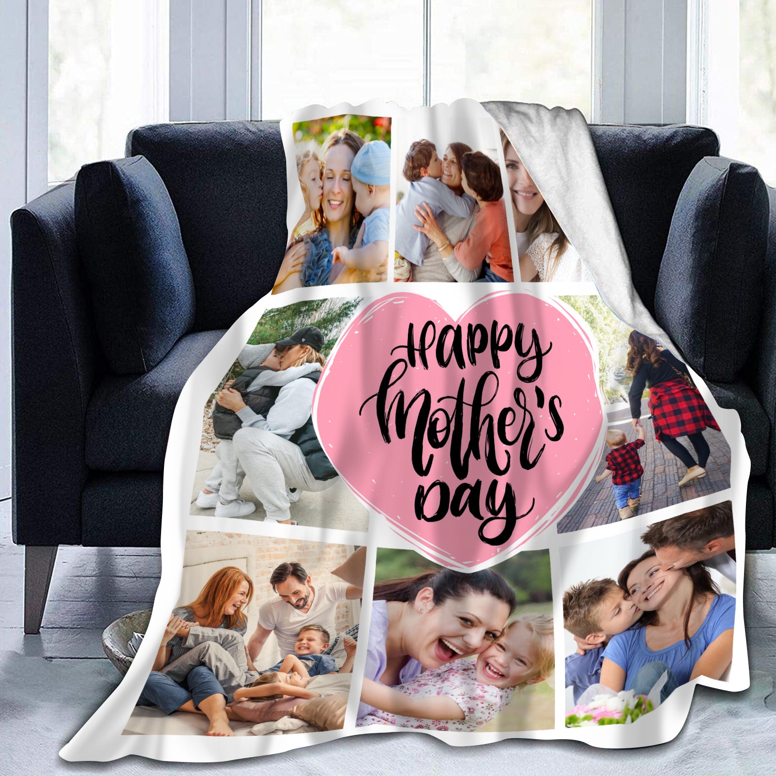 Personalized "Best Mom Ever" blanket with photo，Gifts for Mom , Perfect for Mother's Day and birthdays. - colorfulcustom