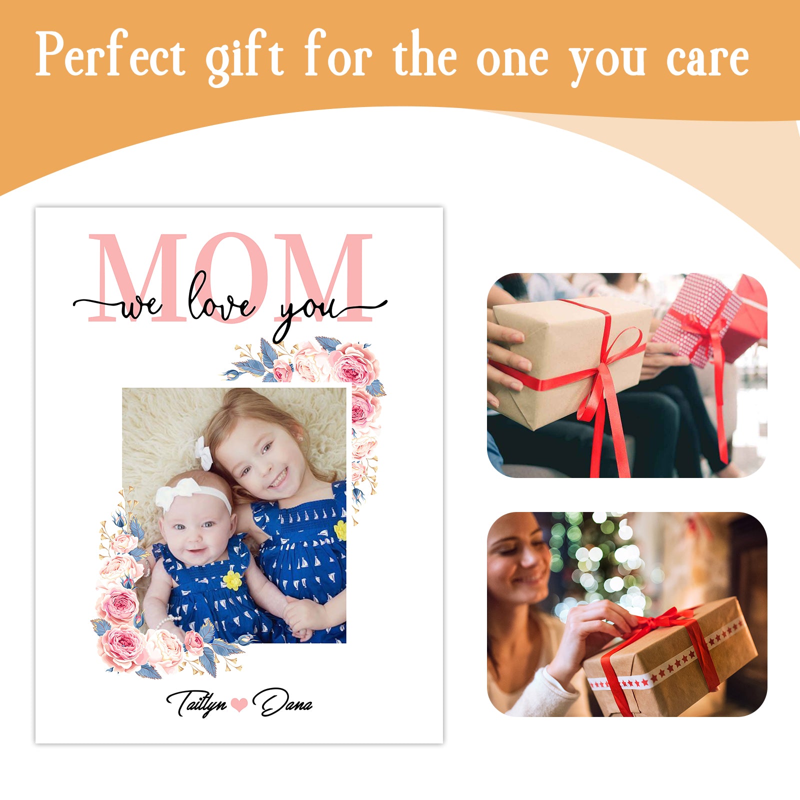 Personalized "MOM we love you" blanket - perfect gift to warm her heart on any occasion. - colorfulcustom