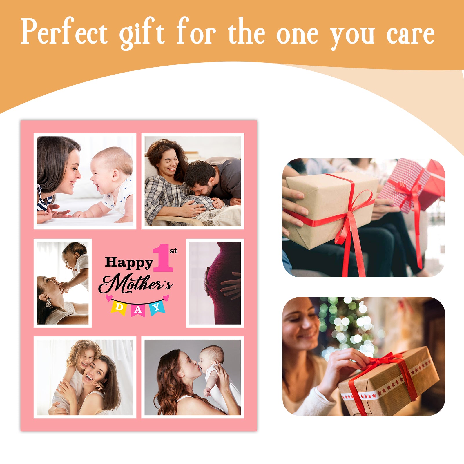 Personalized "Happy1'st mother's Day" blanket with photo-Custom - Mother's Day Gift For Mom - colorfulcustom
