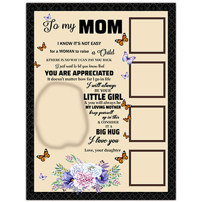 Personalized "For My MOM" blanket with photo - perfect Mother's Day gift to show love and appreciation. - colorfulcustom