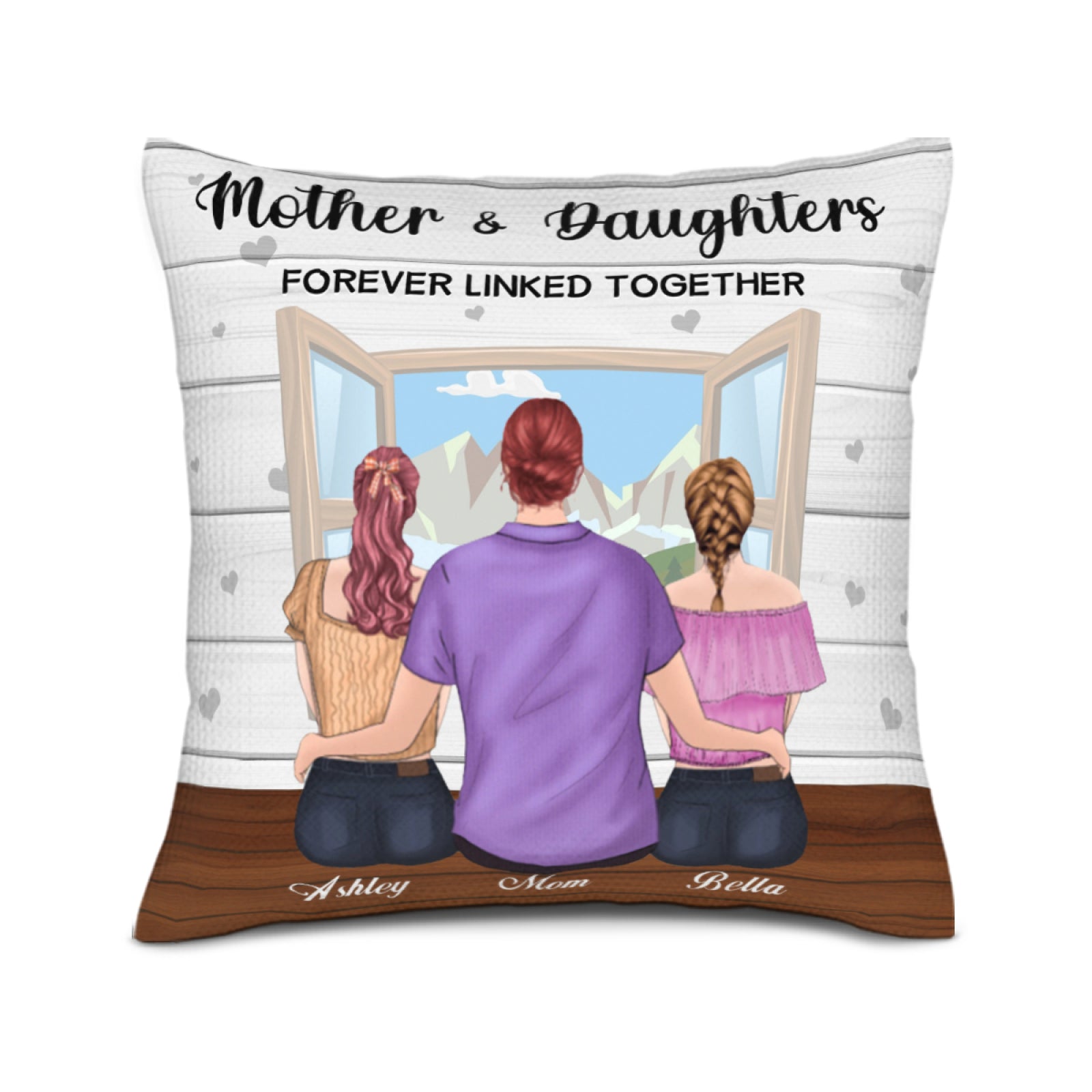 Personalized Pillow Case with Beautiful Pattern, Custom Gifts for Mom, Love Letter Pillow Case for Mom, Beautiful Home Decor Gifts - colorfulcustom