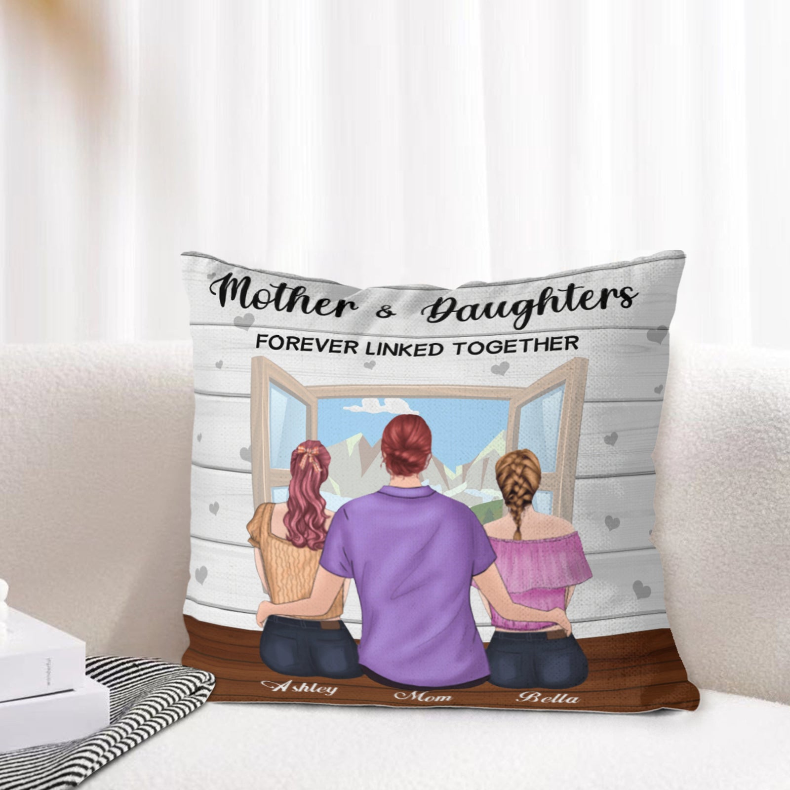 Personalized Pillow Case with Beautiful Pattern, Custom Gifts for Mom, Love Letter Pillow Case for Mom, Beautiful Home Decor Gifts - colorfulcustom